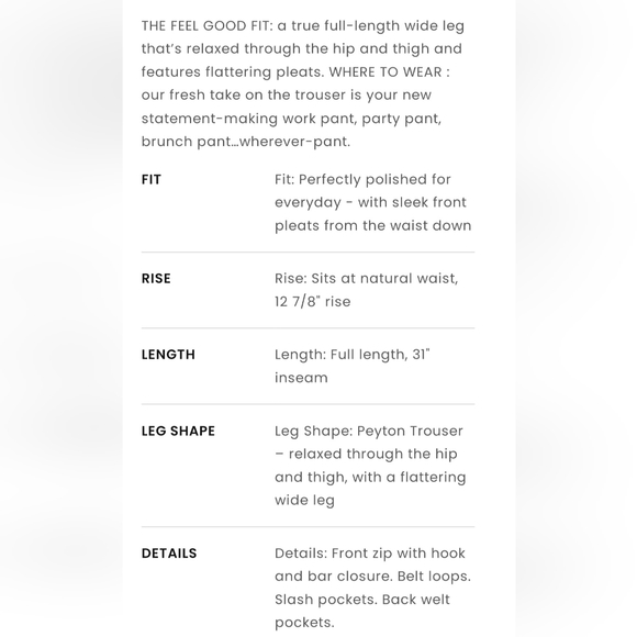 Peyton Trouser Pants in Satin (NWT) Size 14 Color Rockslide Grey - Picture 2 of 4